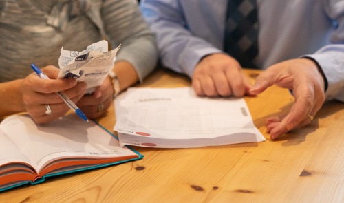 family bills on table