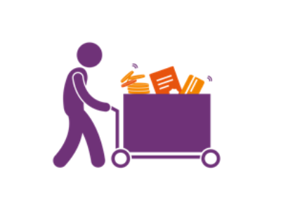 Purple bailiff icon
