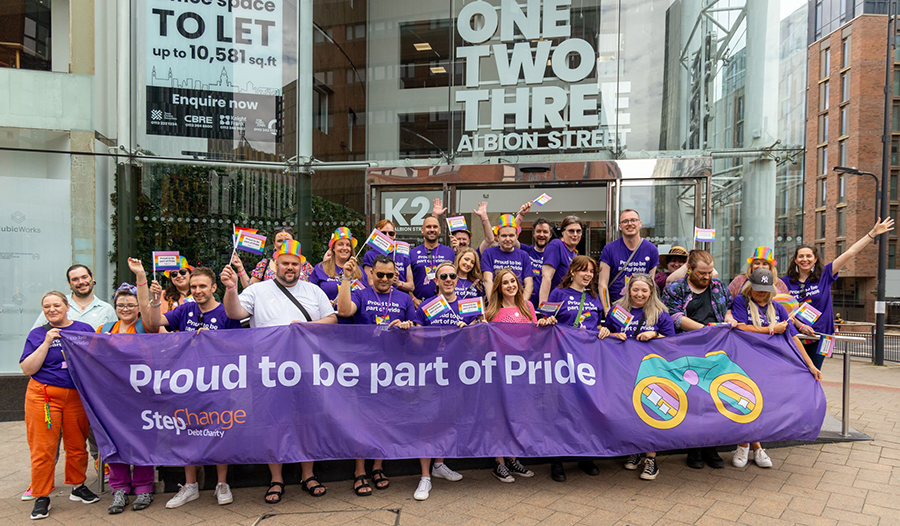 StepChange colleagues at Leeds Pride 2024