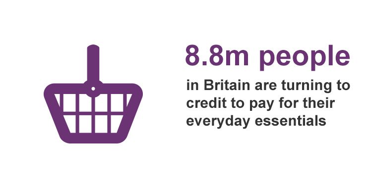 8.8m people in britain are turning to credit to pay for everyday essentials
